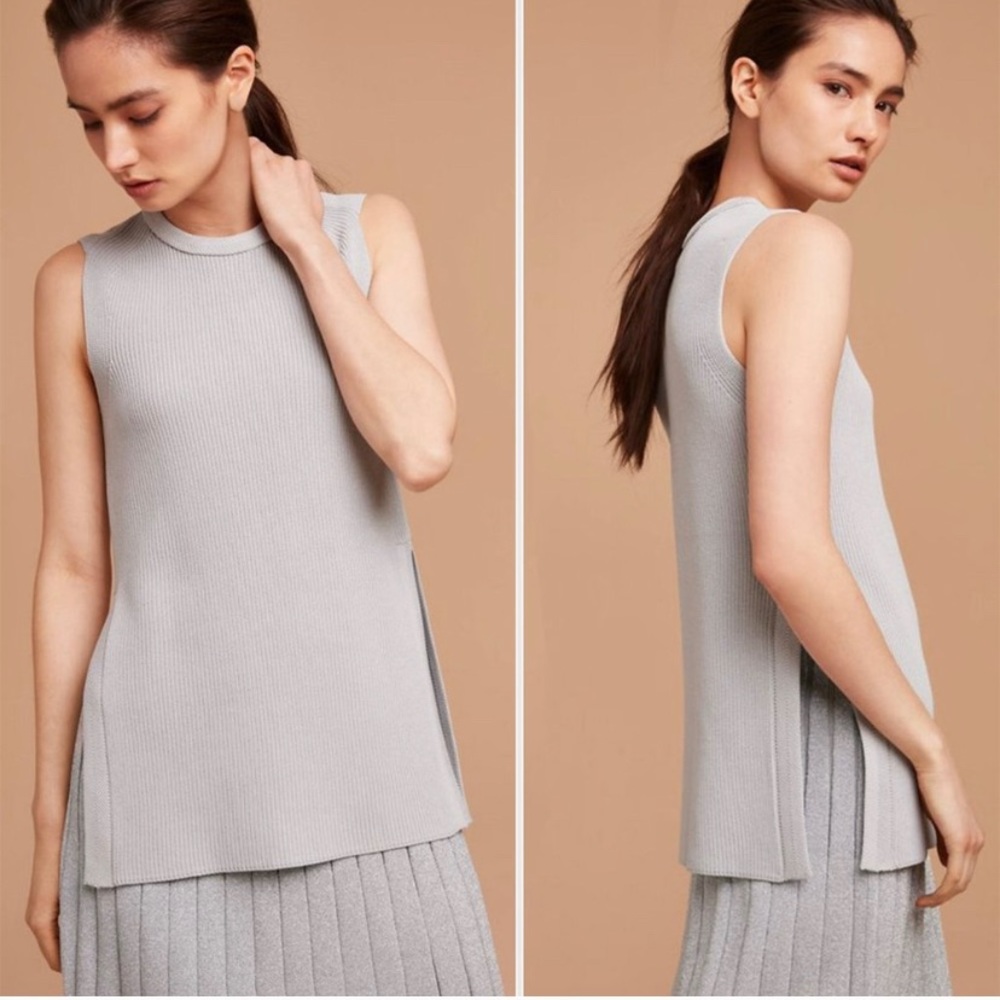 Aritzia Light Gray Sleeveless Sweater